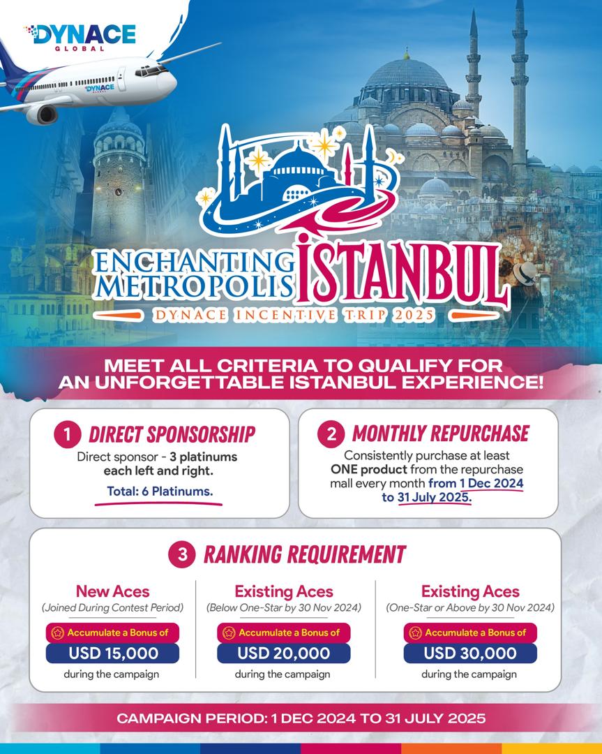 ENCHANTING ISTANBUL METROPOLIS DYNACE INCENTIVE TRIP 2025