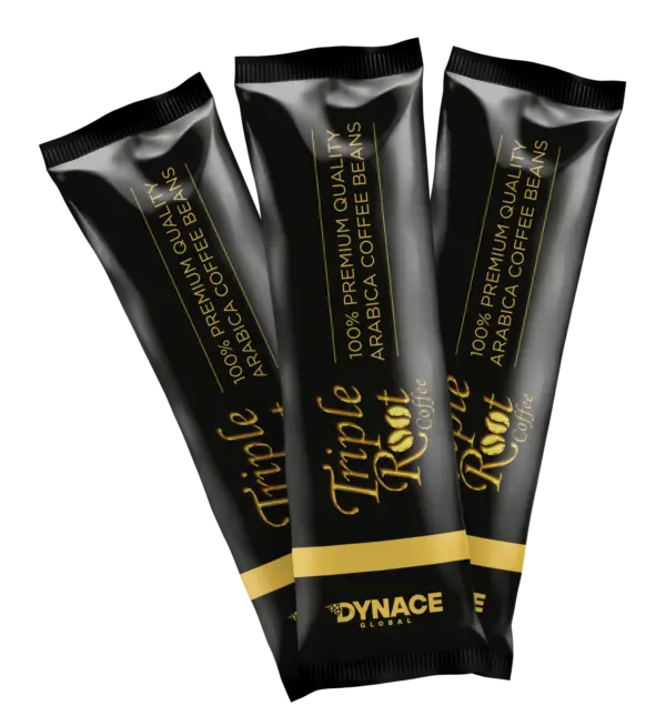 Ginseng Coffee (Triple Root) Ginseng Coffee Triple Root Coffee is a high-quality Arabica coffee blend infused with powerful herbal extracts, including Ginseng, Ashwagandha, Tongkat Ali, and Maca. This unique combination enhances energy levels, improves focus, reduces stress, and supports men’s wellness.