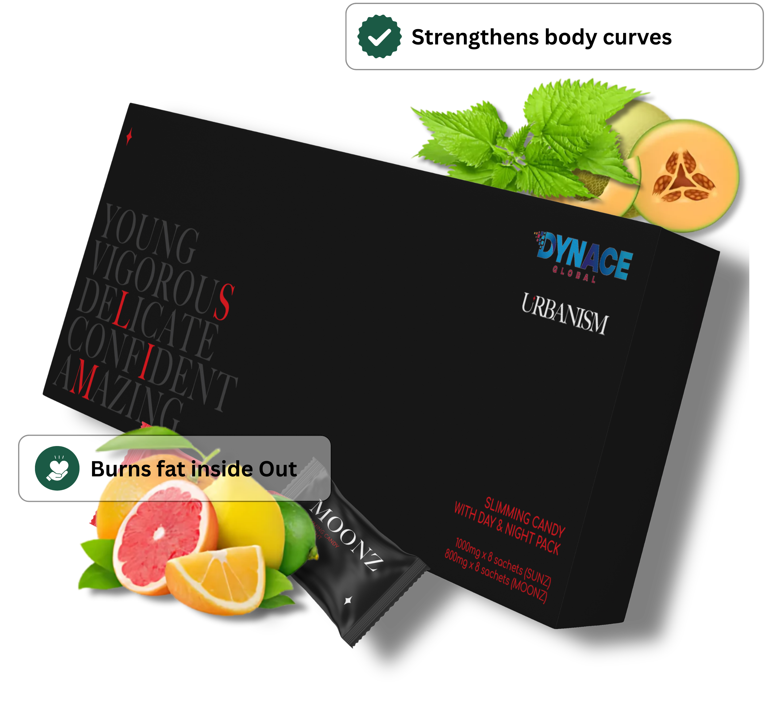 Slimming candy with green tea extract