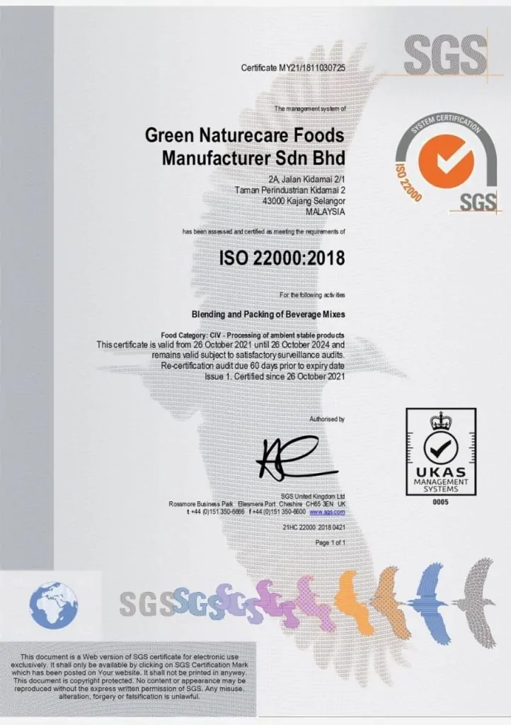 SGS ISO 22000